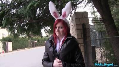 Hot Easter bunny girl fucked outside - porntry.com - Madrid