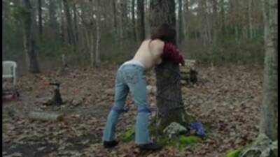 my slut tied to a tree and fucked rough - sunporno.com