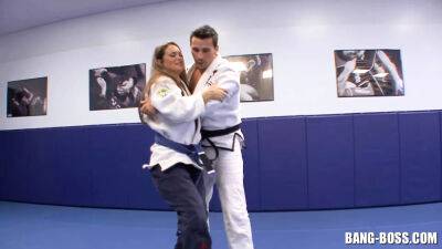 Karate Trainer fucks his Student right after ground fight - sunporno.com