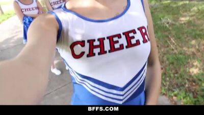 Megan Sage - Lily Rader - BFFS Cheerleaders Try Out Orgy Fucking - sunporno.com