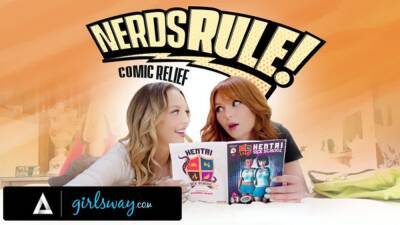 GIRLSWAY - College Geeks Lacy Lennon And Lily Larimar Are Turned On After Reading Hentai Comics - txxx.com
