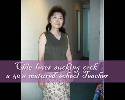 Chie loves sucking cock, 50's matured school teacher - nvdvid.com - Japan