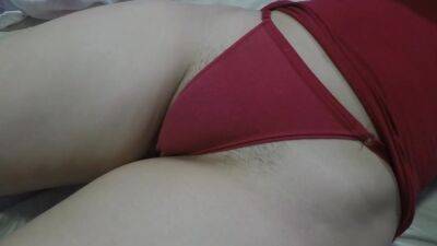 She Lays In Her Tight Red Panties On Her Puffy Pussy And I Squeeze Her Hairy Cameltoe Until She Takes Her Panties Off - hotmovs.com - Brazil