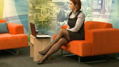Nika Noire - Long Legs In Black Pantyhose And Heels On Tv 3 - Nika Noire - txxx.com