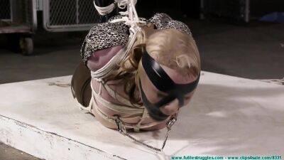 Skank Blonde Suffers Incredible Hogtie By Mamaic - upornia.com