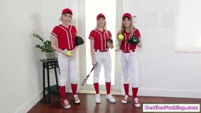 3 Baseball Babes Get Spanked And Fucked By Their Horny - hotmovs.com