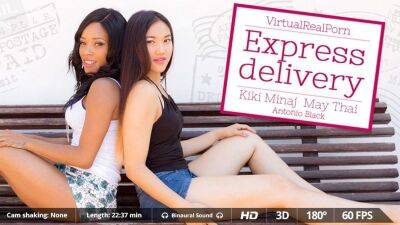 Kiki Minaj - Antonio Black - May Thai - Express delivery - txxx.com - Britain