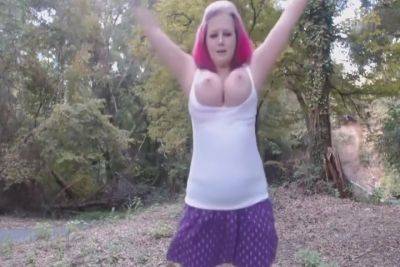 Busty Blonde Outdoor Masturbation - hclips.com