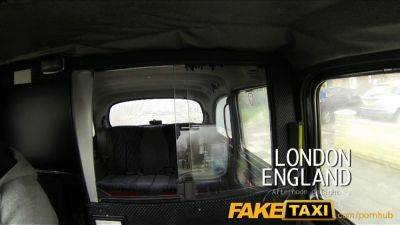 Jasmine James - Jasmine James gives a hot public blowjob to her cabbie in a fake taxi - sexu.com - Britain