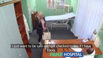 Blonde patient with fake tits goes to fakehospital for a reality check - sexu.com