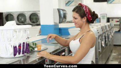 Tomi Taylor - Watch busty teen Tomi Taylor get nailed hard in a laundromat while wearing her favorite panties - sexu.com