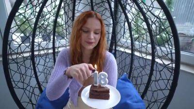 Redhead Chick Tried Male Cock In Honor Of Her Birthday With Verlonis Alina - hotmovs.com - Russia