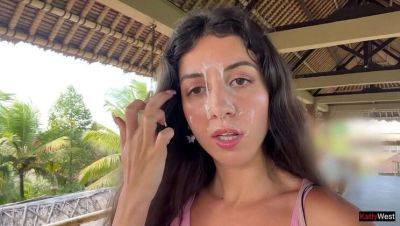 Katty West - Cum Covered Delight in Public Cafe with Katty West - porntry.com