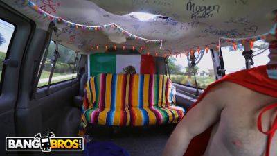 Sean Lawless - Natalie Brooks - Cinco De-Mayo - Natalie Brooks, the petite Mexican, joins Cinco De Mayo Bang Bus for a hilarious ride on the bus - sexu.com - Mexico
