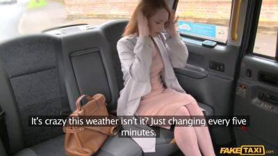 Ella Hughes - Ella Hughes gets down & dirty in the backseat of a fake taxi - sexu.com - Britain