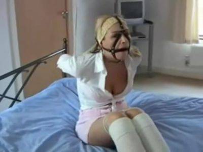 Bit Gagged On The Bed - hclips.com