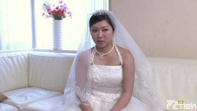 Gets Cum In - Japanese In Bride Dress Sucks A Big Cock And Gets Cum In Mouth After Porn Interview - hotmovs.com - Japan
