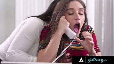 Angela White - Abella Danger - Krissy Lynn - Busty Boss Angela White Teases Co-workers Abella Danger & Krissy Lynn During Calls - veryfreeporn.com