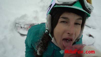 Mila Fox - Hotly Sucked A Dick Snowboarder In The Woods In The Frost. Sperm On Face - Mila Fox - hclips.com