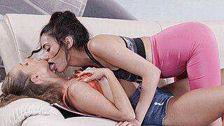 Penelope Cum - Kinuski Kakku - Hot lesbian sex of two young fit girls Kinuski Kakku and Penelope Cum - ah-me.com