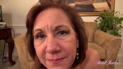 Step-Aunt Marie, 60 & Sexy, Sucks Your Cock & Masturbates in Nylons - porntry.com