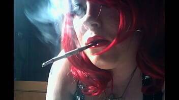 BBW British Mistress Tina Snua Dangles A Slim Cigarette In A Holder - xvideos.com - Britain