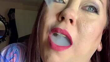 BBW Mistress Tina Snua Smoking A Cork Cigarette With Nose Exhales, Snap Inhales, Smoke Rings & Drifting - xvideos.com - Britain