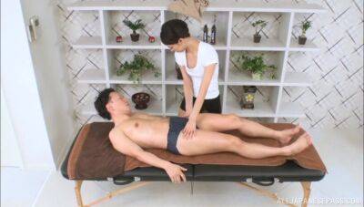 Soft massage leads thin Japanese masseuse to ride like a pro - xbabe.com - Japan