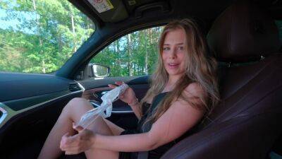 Her panties flew off when she got into his car - anysex.com