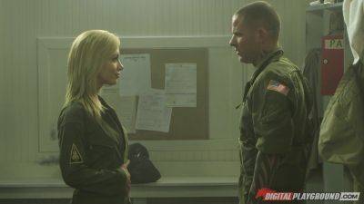 Kayden Kross - Kayden Kross gets eaten out and screwed by cocky soldier - xtits.com