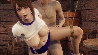 3D Asian suspended babe from Honey Select 2 video game gets fucked hard - anysex.com