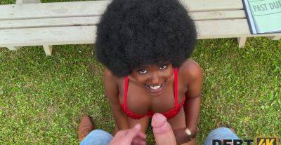 Ricky Rascal - Curly ebony princess enjoys tasty dong in backyard POV romance - xbabe.com